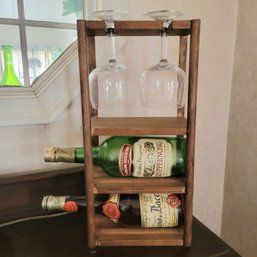 Wine Bottle Holder With Glasses (Dining Room)