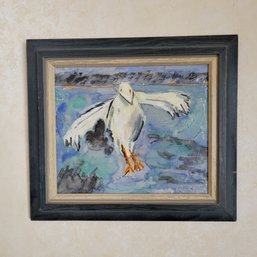 Framed Seagull Original Art By R. Carpenter (Dining Room)