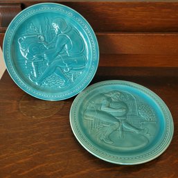 Pair Of 1939 Worlds Fair Potter Plates (Dining Room)