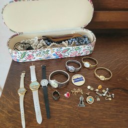 Costume Jewelry, Watches And Jewelry Odds And Ends (Dining Room)