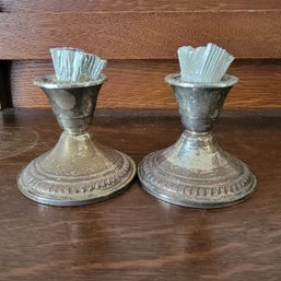 Weighted Sterling Candlestick Holders (Dining Room)