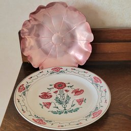 Villeroy And Boch Platter And Pink Metallic Plate (Dining Room)