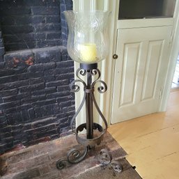 Vintage Wrought Iron Candle Holder 43.5' Tall (Living Room)