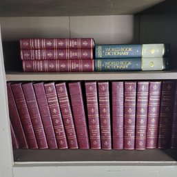 Set Of Encyclopedia Britannicas Plus 2 World Book Dictionaries (Living Room)