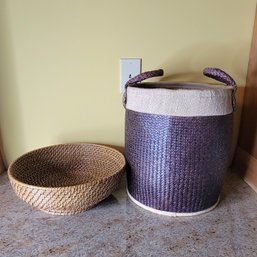 Ratan Wicker Bowl And Basket (Great Room)