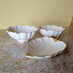 Set Of 2 Lenox Bowls And Leaf Dish (Great Room)
