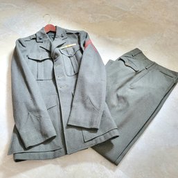 WW2 US Marine Corp Winter Service Jacket And Pants Dated 1941-1942 (BR)
