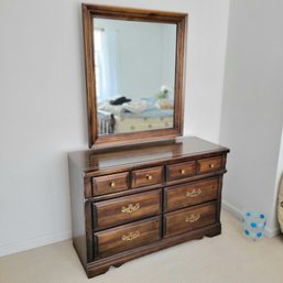 6 Drawer Dresser With Attached Mirror (BR)