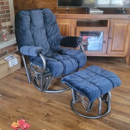 Blue Relax R Corp Chair With Ottoman (LR)