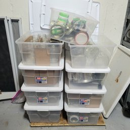 9 Totes Of Canning Supplies And Jars (Bmnt #2)