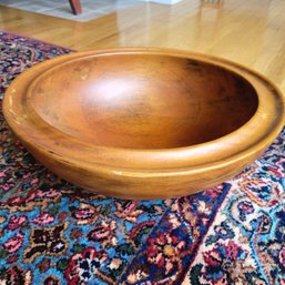 Handcrafted Wooden Bowl By David Auld Made In Haiti (LR)