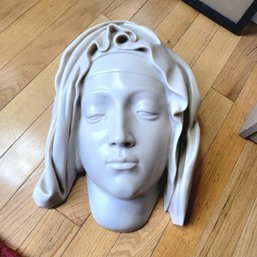 Facsimile Copy 'Head Of The Virgin' Marble Wall Hanging (LR)