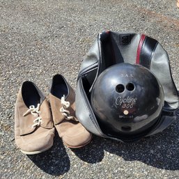 Bowling Ball With Bag And Dexter Bowling Shoes Size 11.5