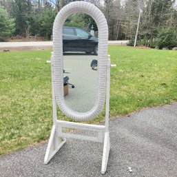 White Wicker Mirror