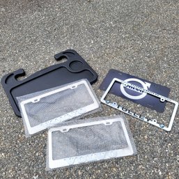 License Plate Covers And Plastic Tray