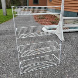 White Wire Storage Rack