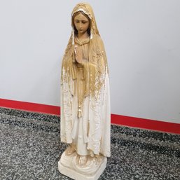 Chalk Sculpture Of The Virgin Mary