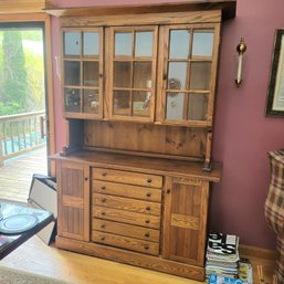 Conant Ball Wooden China Cabinet With 4 Bottom Drawers And 2 Cabinets 79' X 56' X 18' (LR)