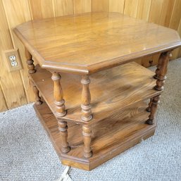 Wooden Side Table (Bsmt)