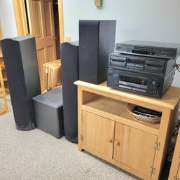 Paradigm Stereo Speakers, Subwoofer And Onkyo Stereo Equipment (Bsmt)