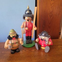 Steinbach And Erzgebirge Wooden Incense Smoker Figures (Dining Room)