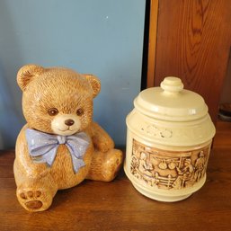 Teddy Bear And Other Ceramic Cookie Jar (Dining Room)