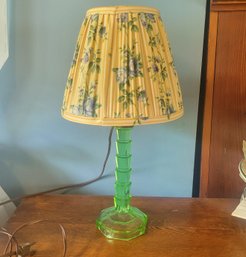 Gorgeous Uranium Glass Lamp Great Condition (Dining Room)