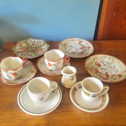 Unbranded Tea Cups And 2 Buffalo China Tea Cups (Dining Room)