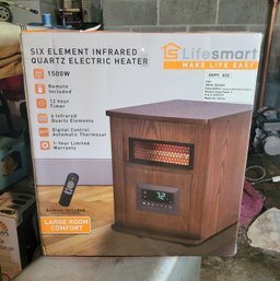 Lifesmart 6 Element Infrared Quartz Electric Heater In Box New!! (Bsmt TrainT)