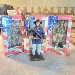 Set Of 3 Soldiers Of The World 12' Military Dolls 2 Boxes Unopened (Bsmt Train T)