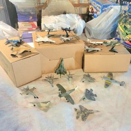 Diecast Military Plane Lot  Maisto, Road Champs, Mirage And Unbranded (bsmt Train T)