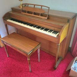 Lester Piano And Bench Seat With Sheet Music (LR)