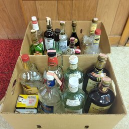 Empty Liquor Bottles 2 Boxes (Bsmt)