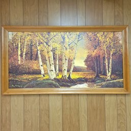 Wood Framed Landscape Print By Ray Swanson 50' X 27'  (Bsmt)