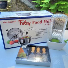 Foley Food Mill, Cheese Knives And Grater (Garage)
