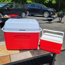 Pair Of Red Coolers (Garage)