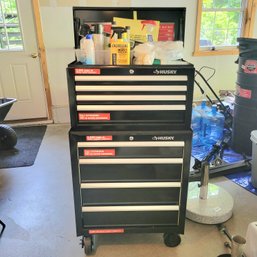 Husky Toolbox And Rolling Cart Tool Box Includes Contents (Garage)