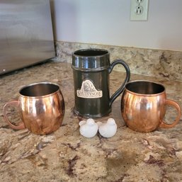 Smutty Nose Stein, Copper Colored Mugs And Salt And Bird Pepper Shakers (kitchen)