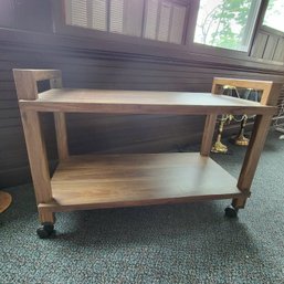 Rolling Wood Cart (Upstairs Porch)