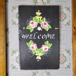 Beautiful Slate Welcome Sign (Entry Front Door)