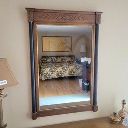 Gorgeous Wooden Mirror With Black Accents (mB)