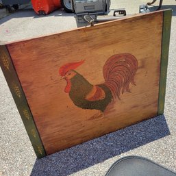 Wooden Cabinet Piece With Rooster (Garage)