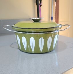 Wow! Vintage MCM CATHRINEHOLM Lotus Avocado Dutch Oven With Steamer Insert (Kitchen)