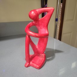 Red Abstract Sculpture From Kenya (Kitchen)