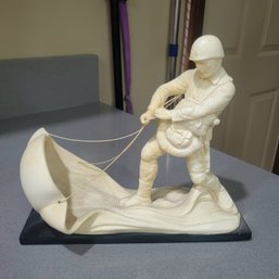 Italian Paratrooper Sculpture By A. Santini (Kitchen)