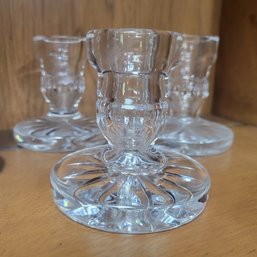 Set Of 4 Waterford Crystal Candlestick Holders (Kitchen)