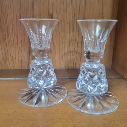 Pair Of Lenox Crystal Candle Holders (Kitchen)