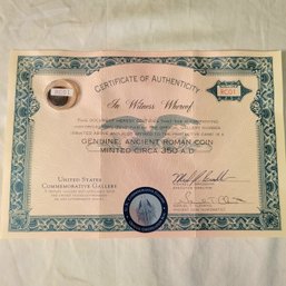 Wow!! Genuine Ancient Roman Coin Circa 350 AD With Certificate