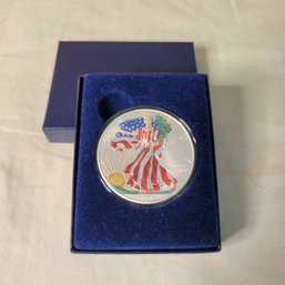 1999 American Eagle Silver Dollar In Full Color 1oz Of Fine Silver