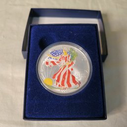 2000 American Eagle Silver Dollar In Full Color 1 Oz Of Fine Silver